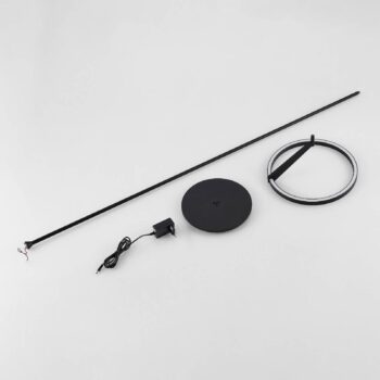 Stojacia lampa Molto Luce LED Melli F, čierna, hliník, výška 168 cm