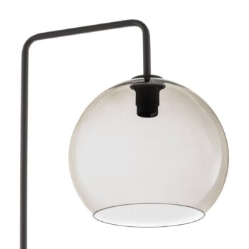Stojacia lampa Monaco s tienidlom na lampu v tvare sklenenej gule