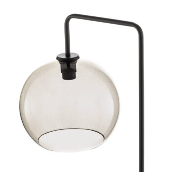 Stojacia lampa Monaco s tienidlom na lampu v tvare sklenenej gule