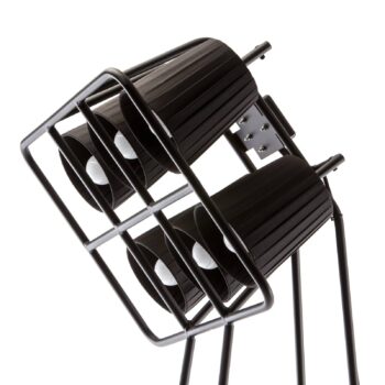 Stojacia lampa Multilamp, 6-plameňová, čierna