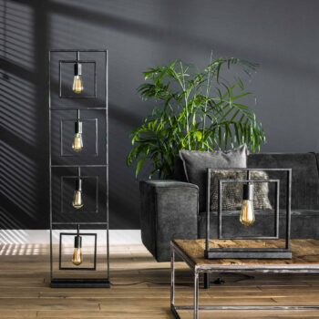 Stojacia lampa Nestoy, antracitová, 4-plameňová