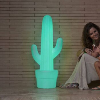 Stojacia lampa Newgarden cactus LED s dobíjacou batériou