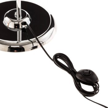 Stojacia lampa Ninfea, chróm, kryštálové kvety, 175 cm