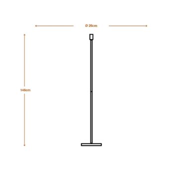 Stojacia lampa OSRAM DECOR STICK, tmavošedá, výška 146 cm, 1 x E27