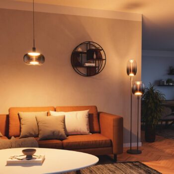 Stojacia lampa OSRAM DECOR STICK, tmavošedá, výška 146 cm, 2 x E27