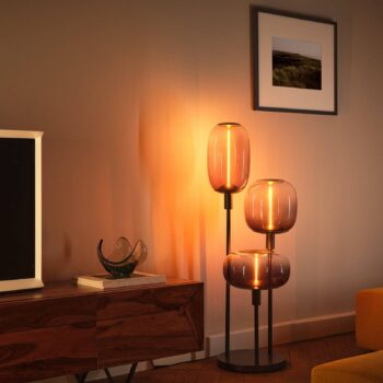 Stojacia lampa OSRAM DECOR STICK, tmavošedá, výška 78 cm, 3 x E27