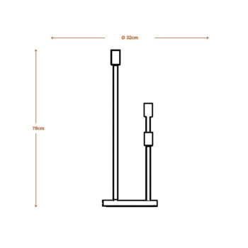 Stojacia lampa OSRAM DECOR STICK, tmavošedá, výška 78 cm, 3 x E27