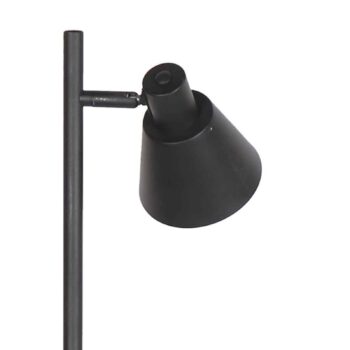 Stojacia lampa Oeroe, 2-plameňová, čierna, kov, E14