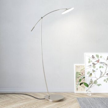 Stojacia lampa Ohio, nikel/chróm