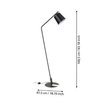 Stojacia lampa Oneda z ocele