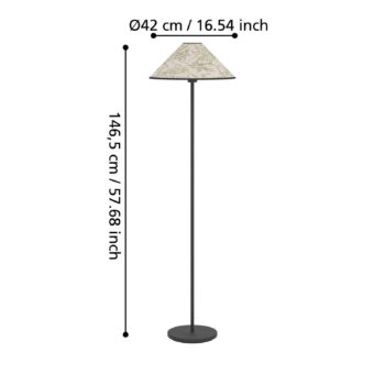Stojacia lampa Oxpark, 146,5 cm, zelená/biela/čierna
