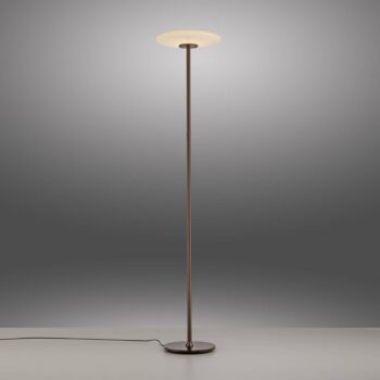 Stojacia lampa PURE LED Vitrum hnedý hliník/sklo dotykový stmievač