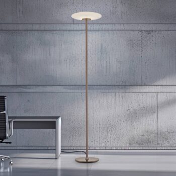 Stojacia lampa PURE LED Vitrum hnedý hliník/sklo dotykový stmievač