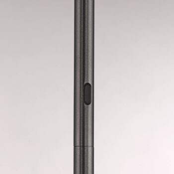 Stojacia lampa PURE LED Vitrum, sivý hliník/sklo, dotykový stmievač