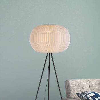 Stojacia lampa Papel s bielym tienidlom