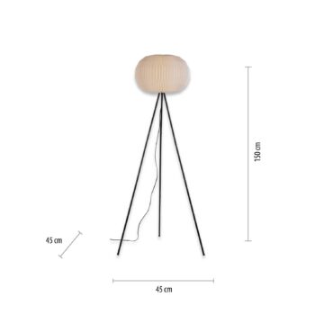 Stojacia lampa Papel s bielym tienidlom