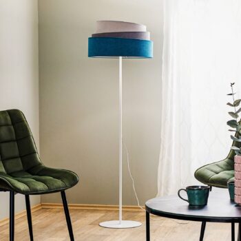Stojacia lampa Pastel Trio tyrkysová/sivá/svetlo sivá