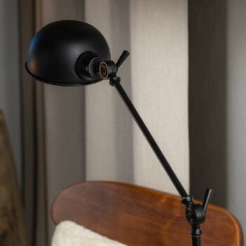 Stojacia lampa Portland, 2x nastaviteľná, čierna