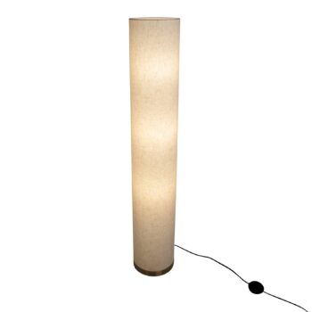 Stojacia lampa Príroda s ľanovým tienidlom