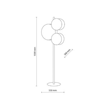 Stojacia lampa Pulse, jutové tienidlá, prírodná hnedá/biela, 3 plamene