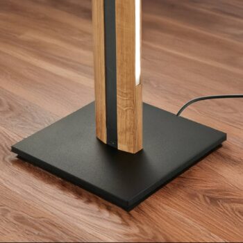 Stojacia lampa Quitani Elis LED, dub/čierna