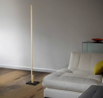 Stojacia lampa Quitani Talon LED eloxovaná matná mosadz
