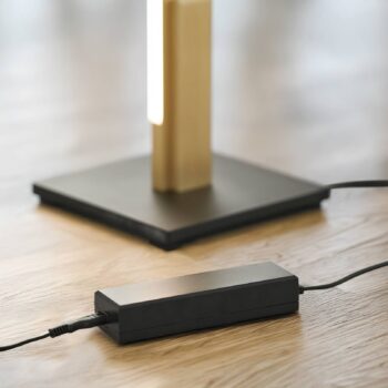 Stojacia lampa Quitani Talon LED eloxovaná matná mosadz
