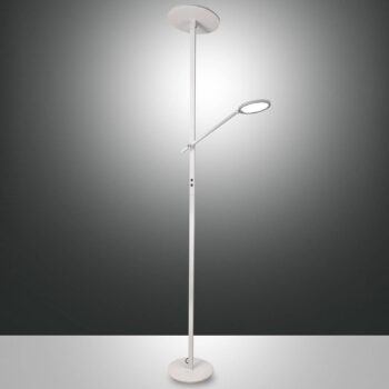 Stojacia lampa Regina LED s ramenom na čítanie, 2fl, biela