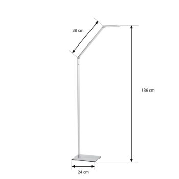 Stojacia lampa Resi LED so stmievačom, ideálna na čítanie