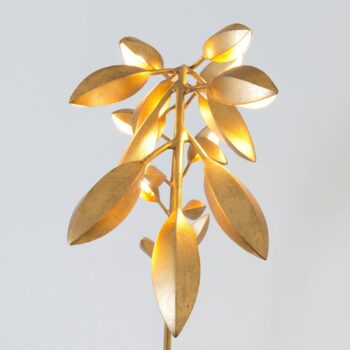 Stojacia lampa Riso, 11-plameňová, zlatá
