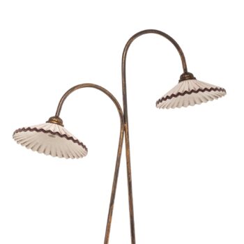 Stojacia lampa Rosina s dvoma keramickými tienidlami