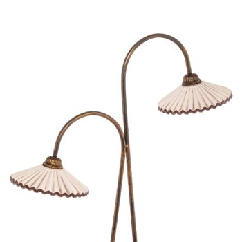 Stojacia lampa Rosina s dvoma keramickými tienidlami