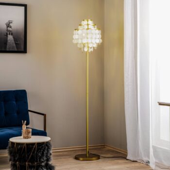 Stojacia lampa Ruben s perleťovými diskami