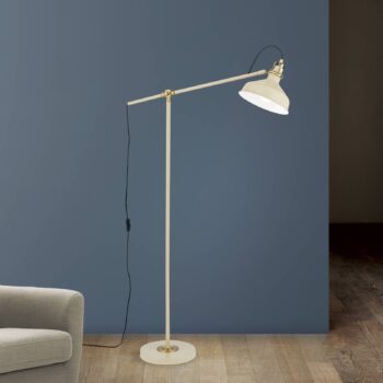 Stojacia lampa Schiller, khaki, kov, výška 153 cm, nastaviteľná