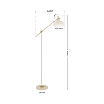 Stojacia lampa Schiller, khaki, kov, výška 153 cm, nastaviteľná