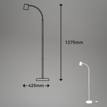 Stojacia lampa Skriva, nastaviteľná, GU10, biela