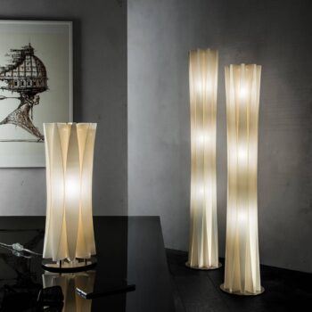 Stojacia lampa Slamp Bach, výška 184 cm, zlatá