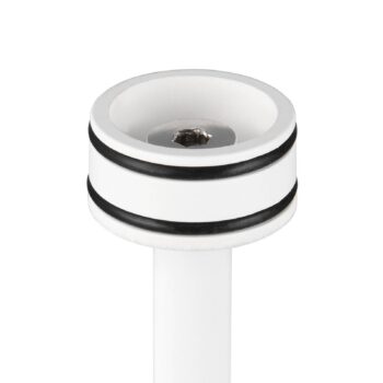 Stojacia lampa Suarez LED s dobíjaním, biela, výška 123 cm, kov