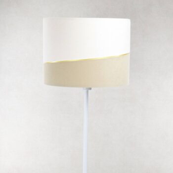 Stojacia lampa Susan, biela/béžová/zlatá