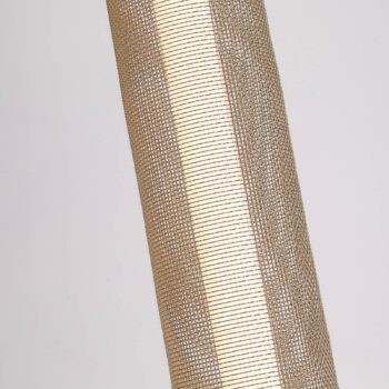 Stojacia lampa Thread LED, zlatá farba, 3-stupňová stmievateľná, oceľ