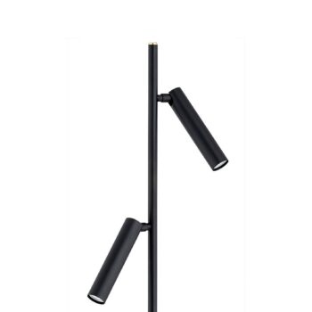 Stojacia lampa Torre, 2-plameňová, čierna