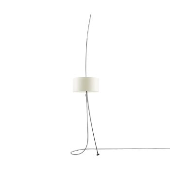 Stojacia lampa Totora béžové bavlnené tienidlo