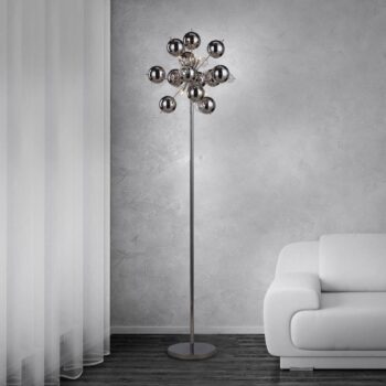 Stojacia lampa Wakusei chróm
