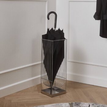 Stojan na dáždniky AYTM Curva, strieborný, výška 56 cm, oceľ