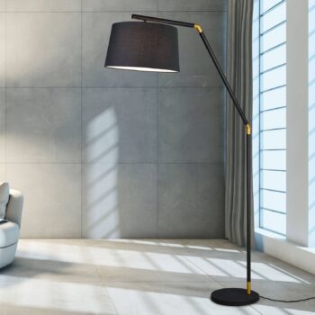 Stojanová lampa Tracy, čierna