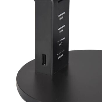 Stolná LED lampa Ava s funkciou stmievania, čierna