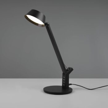 Stolná LED lampa Ava s funkciou stmievania, čierna