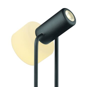 Stolná LED lampa Banji, čierna, výška 37 cm, dotykový stmievač