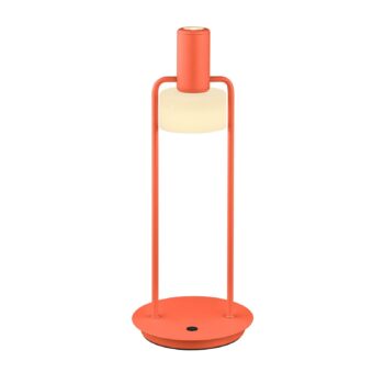 Stolná LED lampa Banji, oranžová, výška 37 cm, dotykový stmievač