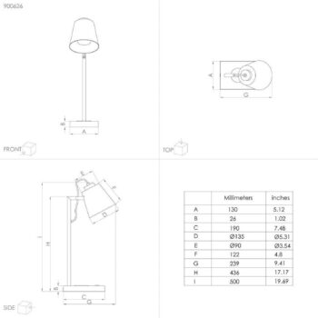 Stolná LED lampa EGLO Lacey-QI s dotykovým stmievačom